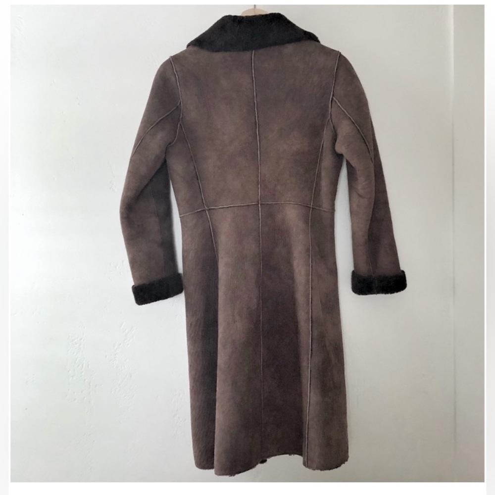 Rare Tory Burch✨Cordelia Shearling Leather Long Coat - Picture 2 of 11